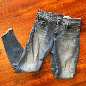 AG Farrah high rise ankle frayed hem Sz 30